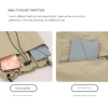 Beige bag with multiple storage pockets