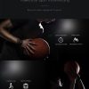 rugged sports smartwatch 50m waterproof, 24h 3d pedometer, bluetooth notifications & long battery life(black with gold text) Basketball player wearing sports smartwatch in dark setting