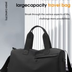 large capacity travel duffel bag with shoe compartment & wet pocket multi purpose gym & weekend bag(grey) Black large-capacity business travel bag with handles