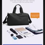 Black duffel bag for short trips