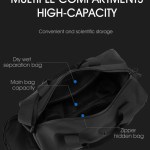 large capacity travel duffel bag with shoe compartment & wet pocket multi purpose gym & weekend bag(pink) Black duffel bag with multiple storage compartments