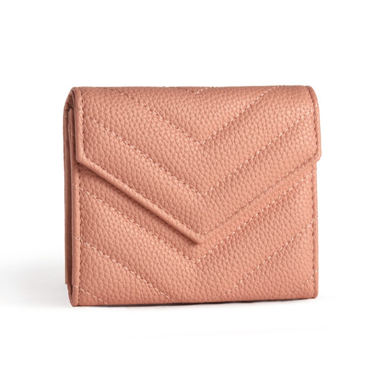 v888 elosung39739 202511171010 00.jpg Blush pink leather wallet with chevron stitching