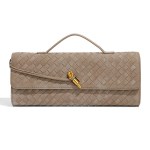 v888 elosung41395 202512091015 00.jpg Beige woven leather clutch with gold clasp