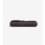 retro woven baguette handbag for women suede texture pu leather shoulder crossbody bag elegant evening clutch warm gray Bottom view of woven leather clutch bag