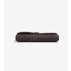 retro woven baguette handbag for women suede texture pu leather shoulder crossbody bag elegant evening clutch burgundy Bottom view of woven brown leather clutch