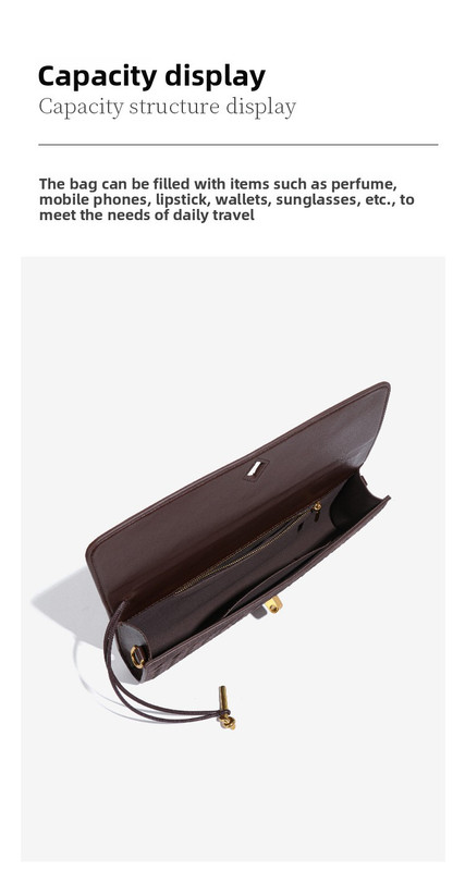 retro woven baguette handbag for women suede texture pu leather shoulder crossbody bag elegant evening clutch sand color Open brown leather handbag showing interior compartments