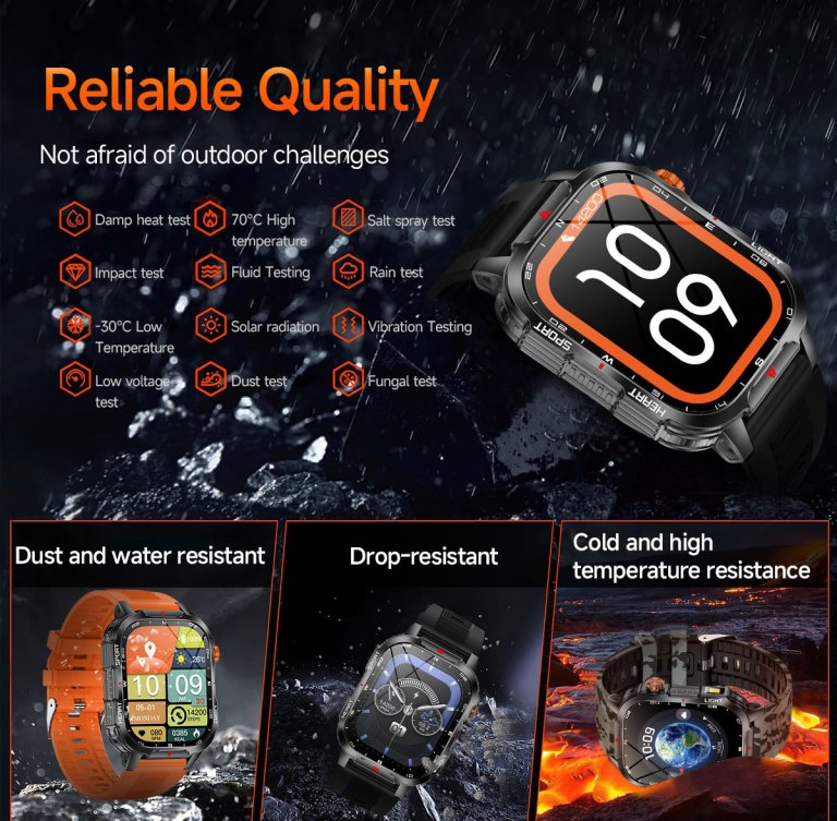 Rugged smartwatch tested for extreme outdoor conditions
