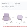 pink women's multi functional crossbody phone bag with detachable coin purse, pu leather shoulder bag with credit card slots, stylish minimalist design for daily use Lavender PU crossbody bag and round coin purse