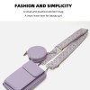 green women's multi functional crossbody phone bag with detachable coin purse, pu leather shoulder bag with credit card slots, stylish minimalist design for daily use Lilac small women's crossbody bag with patterned strap