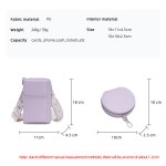 Lavender PU crossbody bag and round coin purse