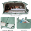 black large canvas tote bag for women multi pocket utility organiser with wide adjustable shoulder strap trendy crossbody and handheld bag for work, shopping and travel daily comfort solution Mint green tote bag with organised compartments