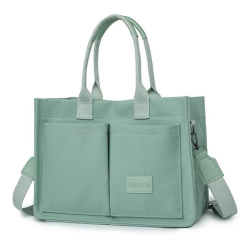 v888 elosung48946 00.jpg Mint green canvas tote bag with shoulder strap