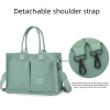 Mint green tote bag with detachable strap