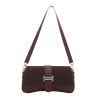 v888 elosung51238 00.jpg Brown leather shoulder bag with silver buckle clasp
