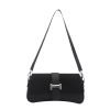 v888 elosung51239 00.jpg Black shoulder bag with silver buckle detail