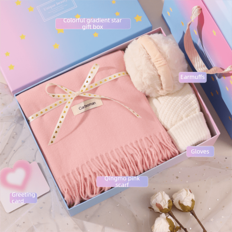 v888 elosung53151 00.png Pastel gift box with pink scarf, earmuffs, gloves