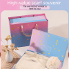 pink and white winter scarf gift box set for women (earmuffs, gloves, and scarf 3 piece set) soft warm scarf with luxury gift packaging birthday present for girlfriend wife daughter Pastel gift box with scarf and earmuffs