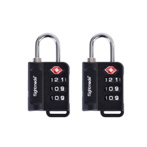 v915 fm0021x2 203476 00.jpg Two black TSA combination padlocks on white background