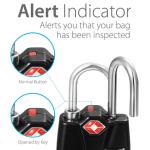 TSA luggage lock with inspection alert indicator