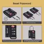 Steps to reset a TSA combination padlock