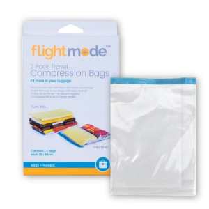 Flightmode travel compression bags with clear zip bag
