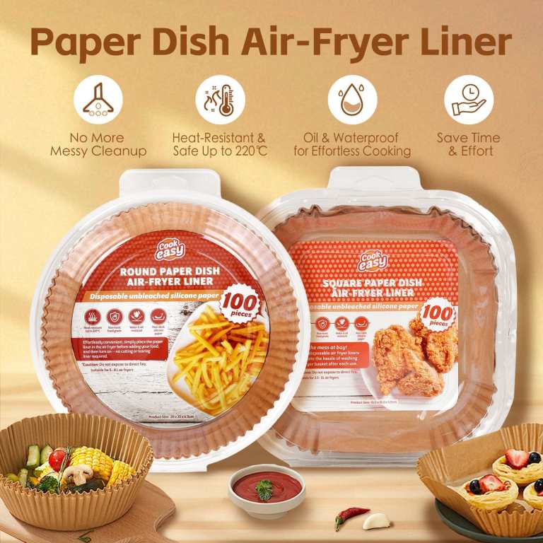 Round and square air fryer paper liners