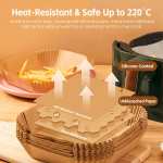 Heat-resistant air fryer paper liners stack