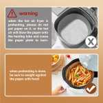 Air fryer paper liner preheating safety warning