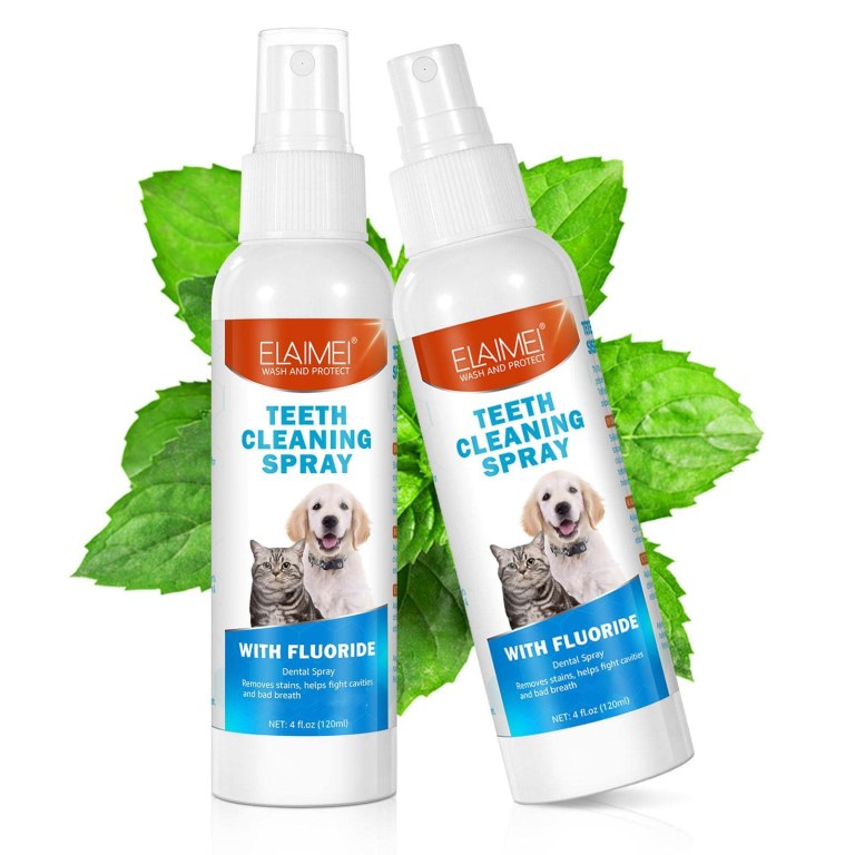 2 pcs pet oral breath freshener spray 120ml each Pet teeth cleaning spray bottles with fluoride