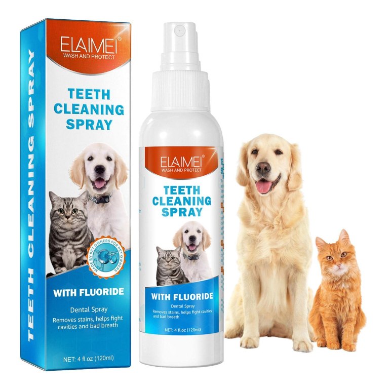 2 pcs pet oral breath freshener spray 120ml each Pet teeth cleaning spray with dog and cat