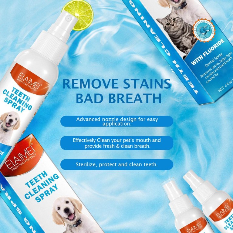 2 pcs pet oral breath freshener spray 120ml each Pet teeth cleaning spray for dogs and cats