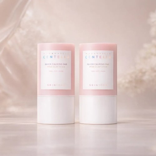 v932 claymask 00.webp Two pink Centella calming clay stick masks
