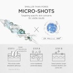 Skincare micro-shots infographic with ingredients and steps