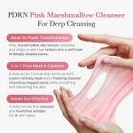 medicube pdrn pink niacinamide whip cleanser 120ml Pink marshmallow cleanser stretched between hands
