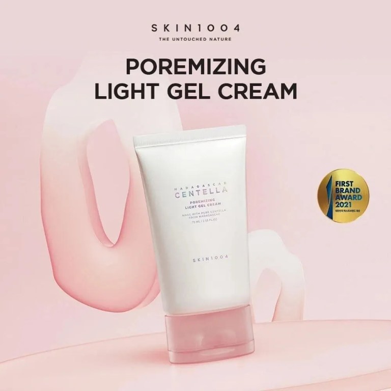 SKIN1004 Poremizing Light Gel Cream tube on pink