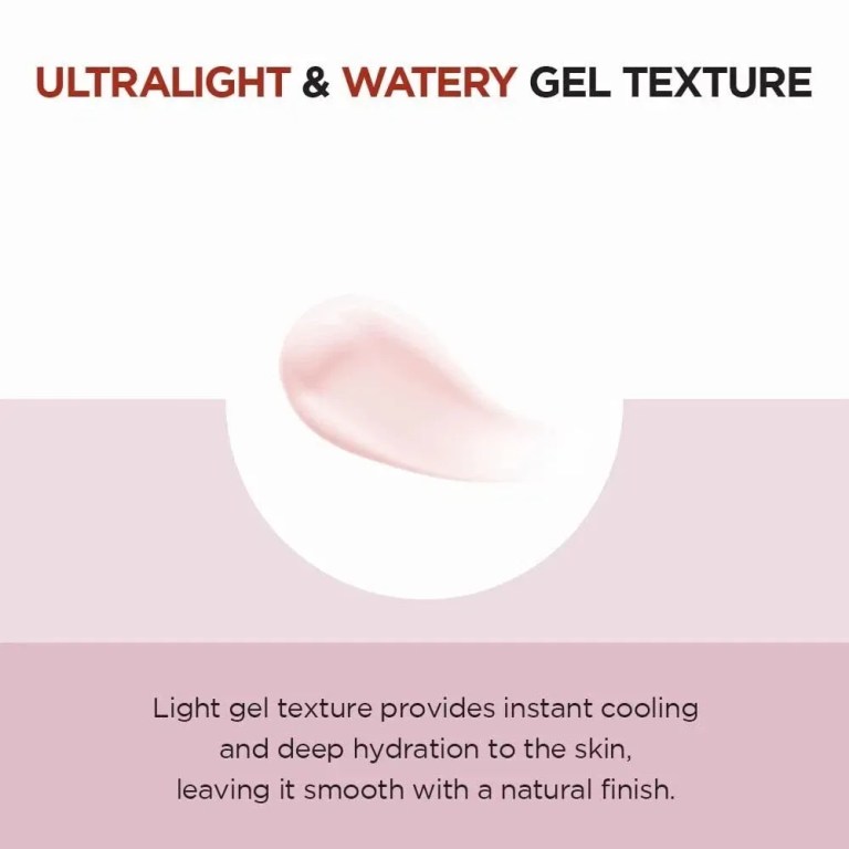 Ultralight watery gel skincare texture sample