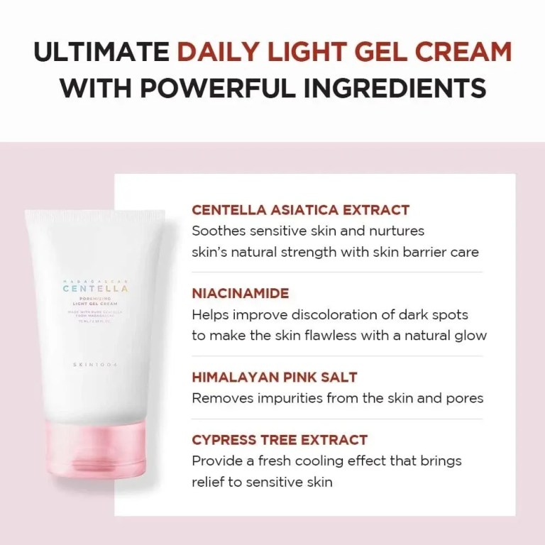 Centella daily light gel cream tube display