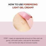 Gel cream droplet on fingertip close-up
