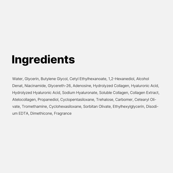 medicube triple collagen serum 4.0 55ml Skincare product ingredients list on white background