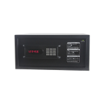 Black electronic hotel safe with digital keypad
