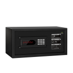 Black electronic safe with digital keypad display
