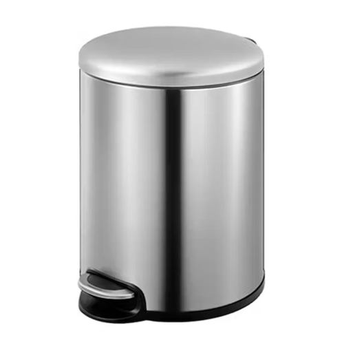 Stainless steel pedal rubbish bin with lid