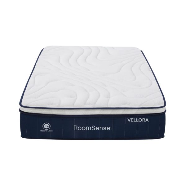 roomsense king mattress , 30cm medium firm hybrid mattress with latex lumbar support for back pain relief , pocket spring mattress king size in a box Vellora RoomSense mattress with quilted white top