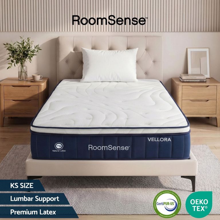 Vellora RoomSense latex mattress in modern bedroom