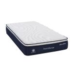 White quilted mattress with navy sides
