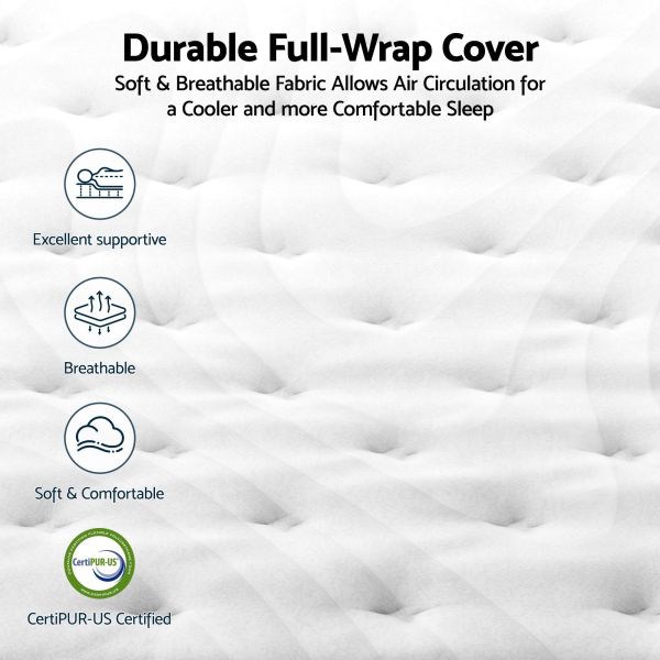 Breathable mattress cover with supportive quilted design