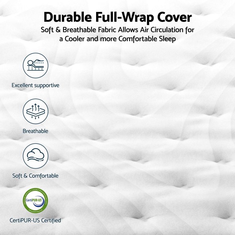 Breathable mattress cover with supportive quilted design