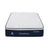 roomsense single mattress , 30cm medium firm hybrid mattress with latex lumbar support for back pain relief , pocket spring mattress single size in a box White quilted mattress with blue Vellora base