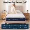 roomsense single mattress , 30cm medium firm hybrid mattress with latex lumbar support for back pain relief , pocket spring mattress single size in a box Woman relaxing on medium-firm mattress in bedroom