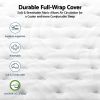 roomsense single mattress , 30cm medium firm hybrid mattress with latex lumbar support for back pain relief , pocket spring mattress single size in a box Breathable full-wrap mattress cover with supportive quilting